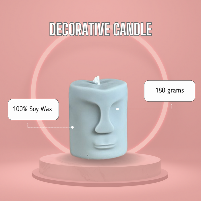 Face Statue Soy Wax Candle