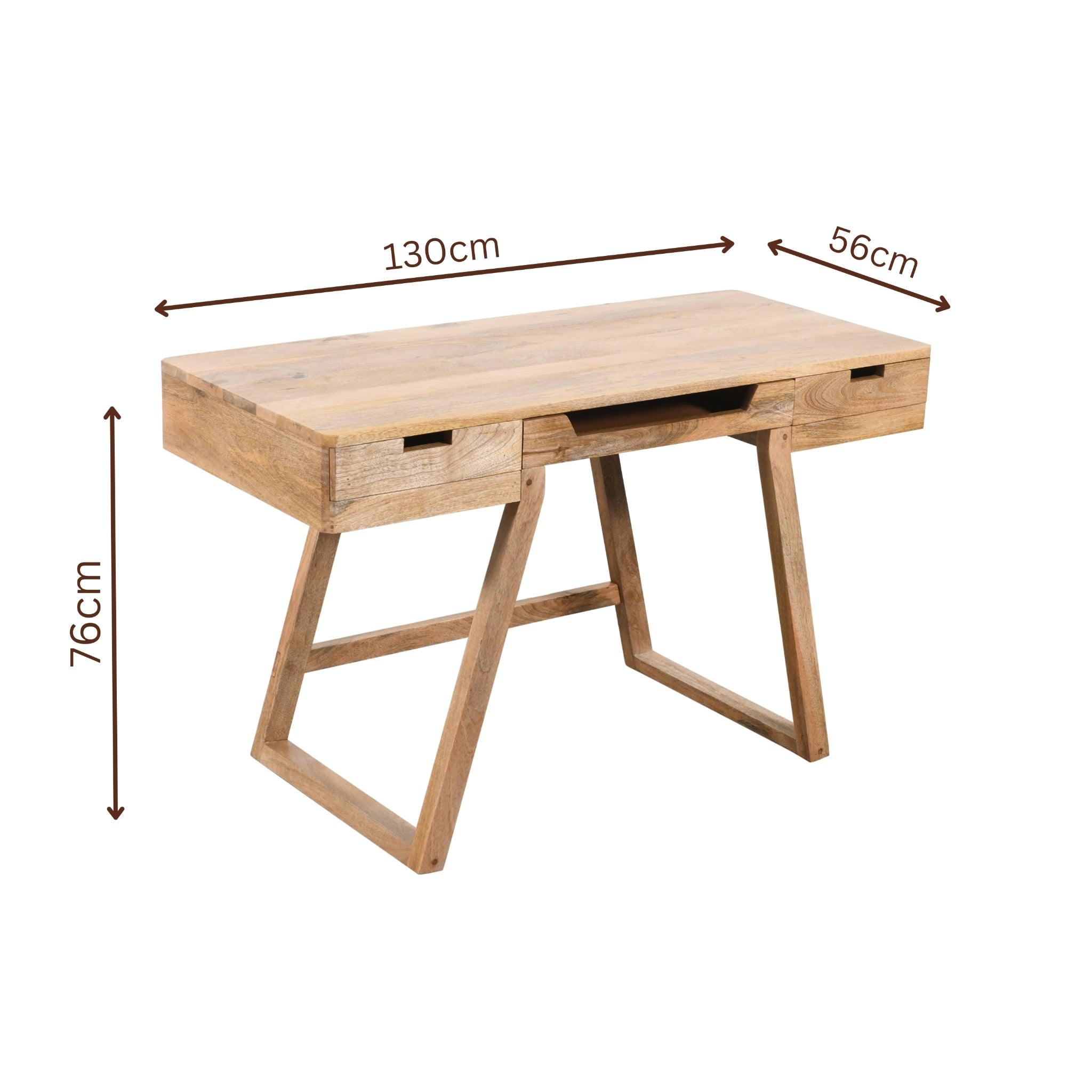 Solid Mango Wood Desk for Home & Office | Premium Wooden Study Table