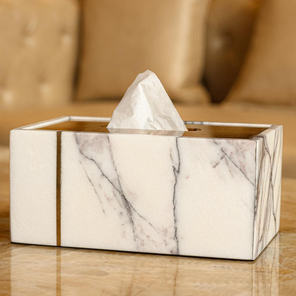 Arabescato Tissue Box