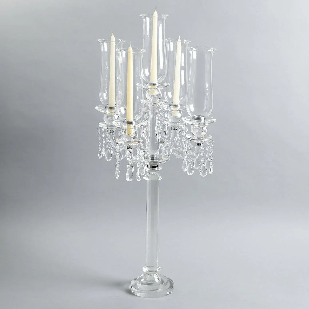 Toran 5-Arms Crystal Candelabra