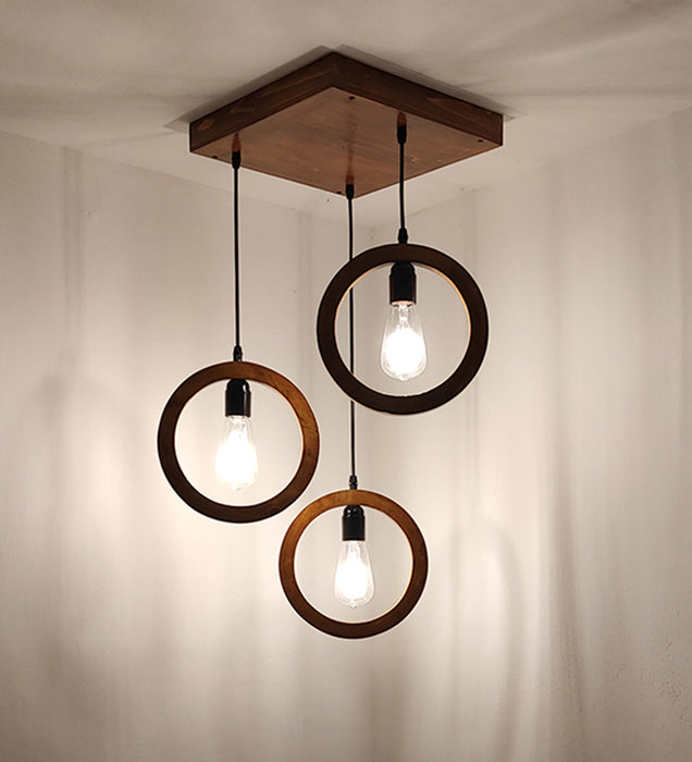 Halo Brown Cluster Hanging Light for Living Room | Wall Mounted Lamp