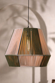 Natura Duo Olive Green And Natural Lamp