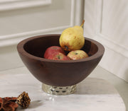 Thicket Bowl | Gold Finished with Acacia Wood