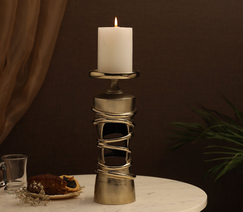 Resplendent Pillar Candle Holder