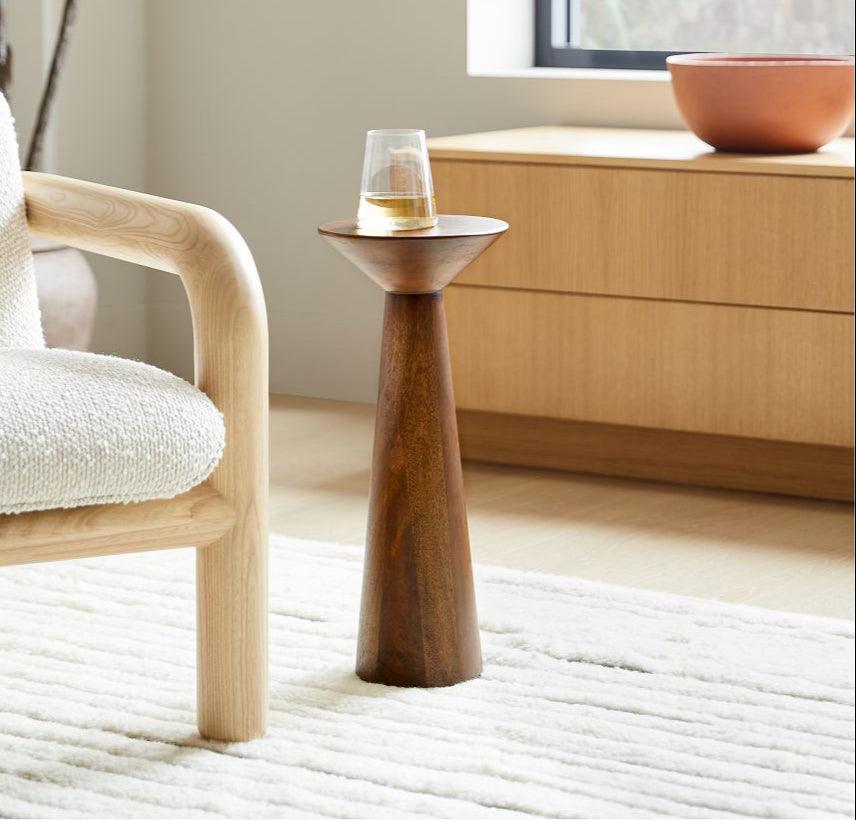 Nime Mango Wood End Table | Stylish Bedside Table | Side Tables for Living Room