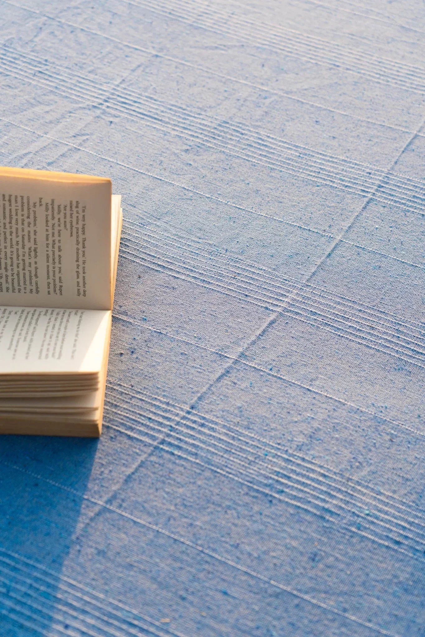 Indigo Cotton Bedspread With Pillow Covers