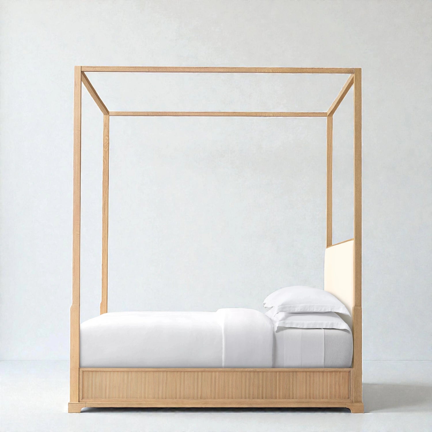 Geneva Solid Ash Wood King Size Bed