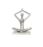 Modern Metal Sculpture of a Woman in a Yoga Pose for Home Decor Items & showpieces Items, Decorative Showpiece for Living Room, Bedroom, Dinning Room