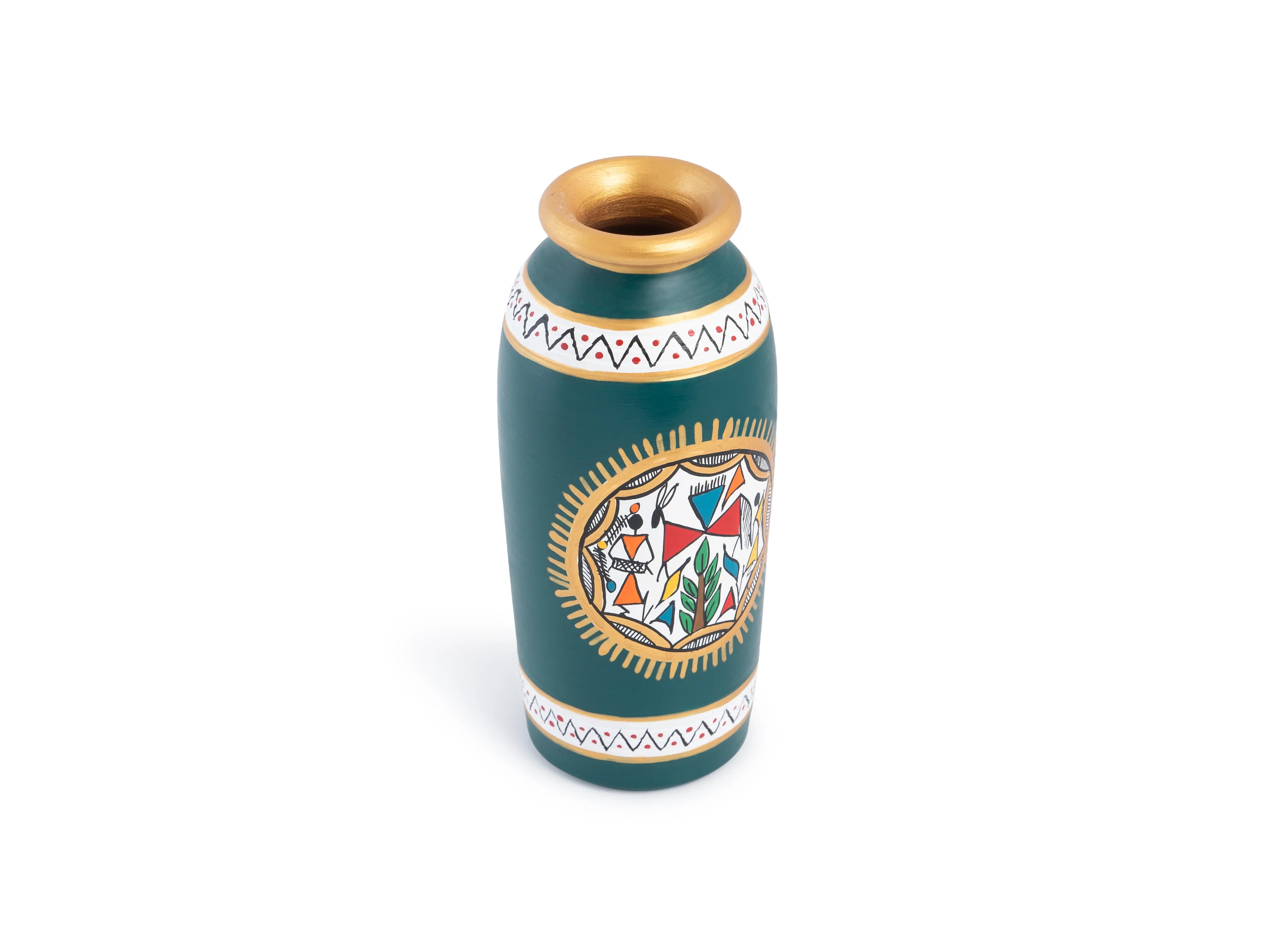Terracotta Hand-Painted Flower Vase