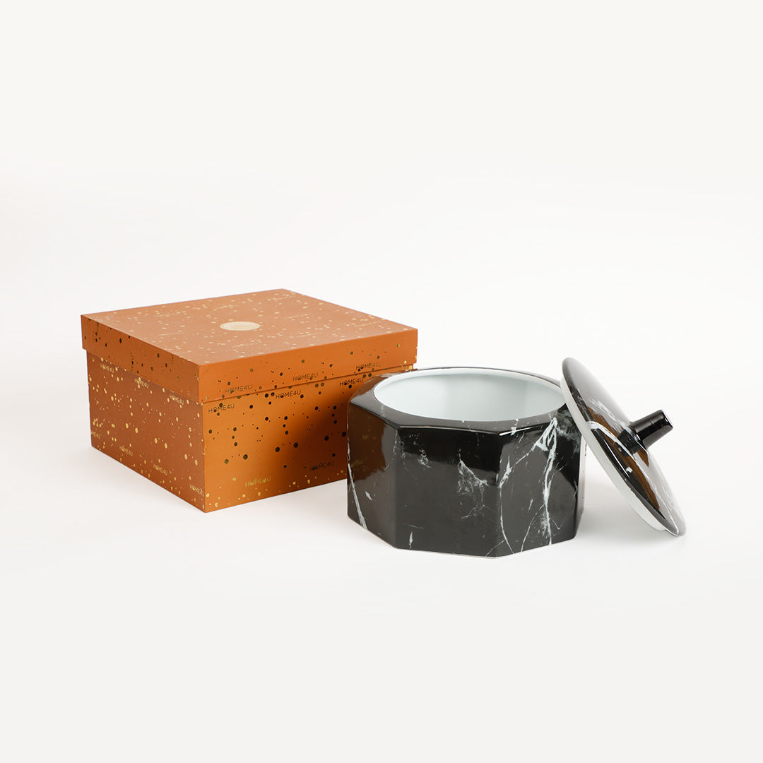 Octagonal Bl Marble Gift Box