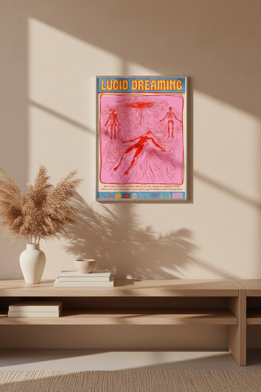 Lucid dreaming ice cream framed artwork
