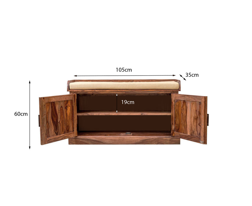 Hallway Shoerack Enclosed Storage Seat
