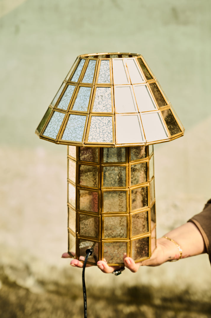 Brass-Aged Table Lamp (100% brass)