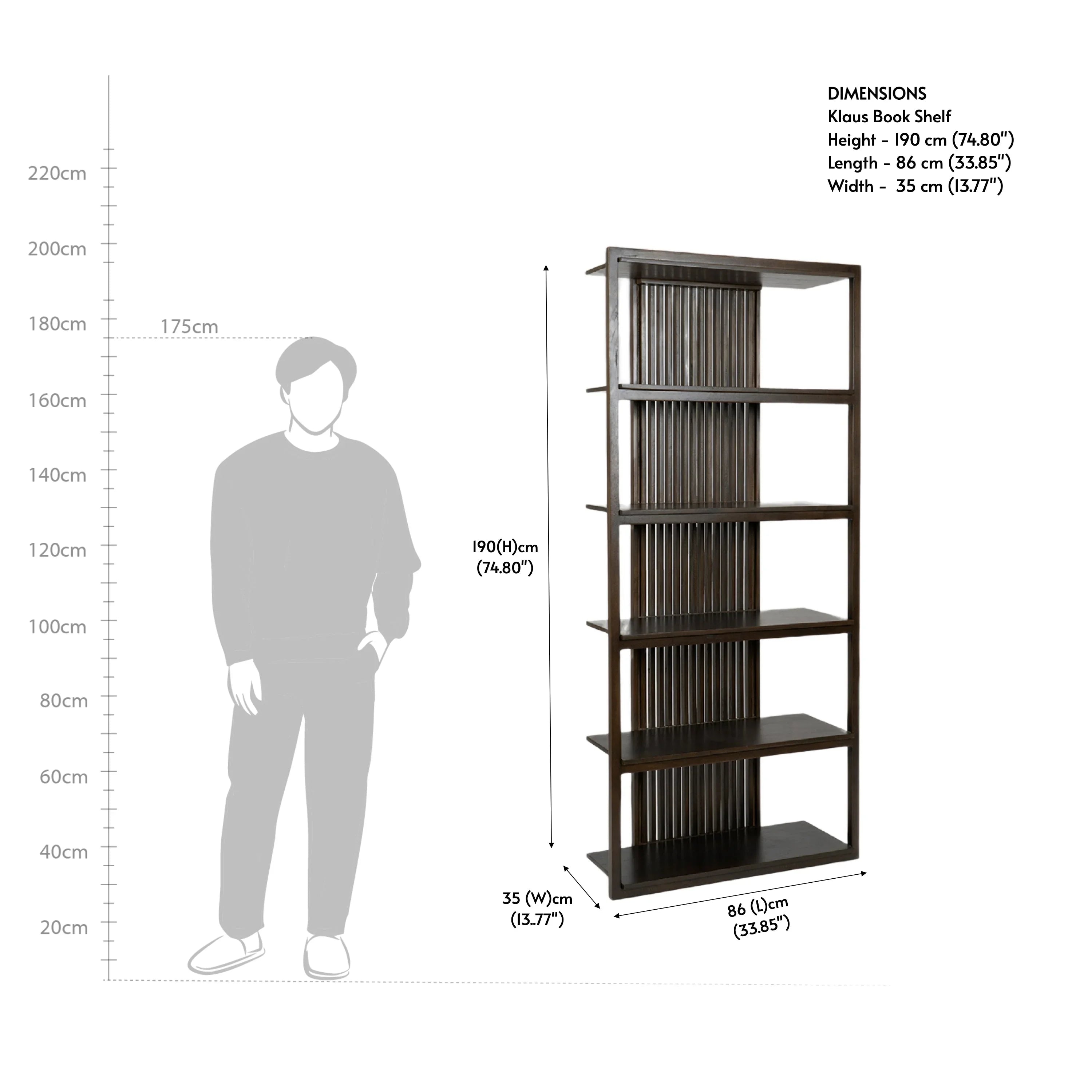 Klaus Bookshelf | Mango Wood