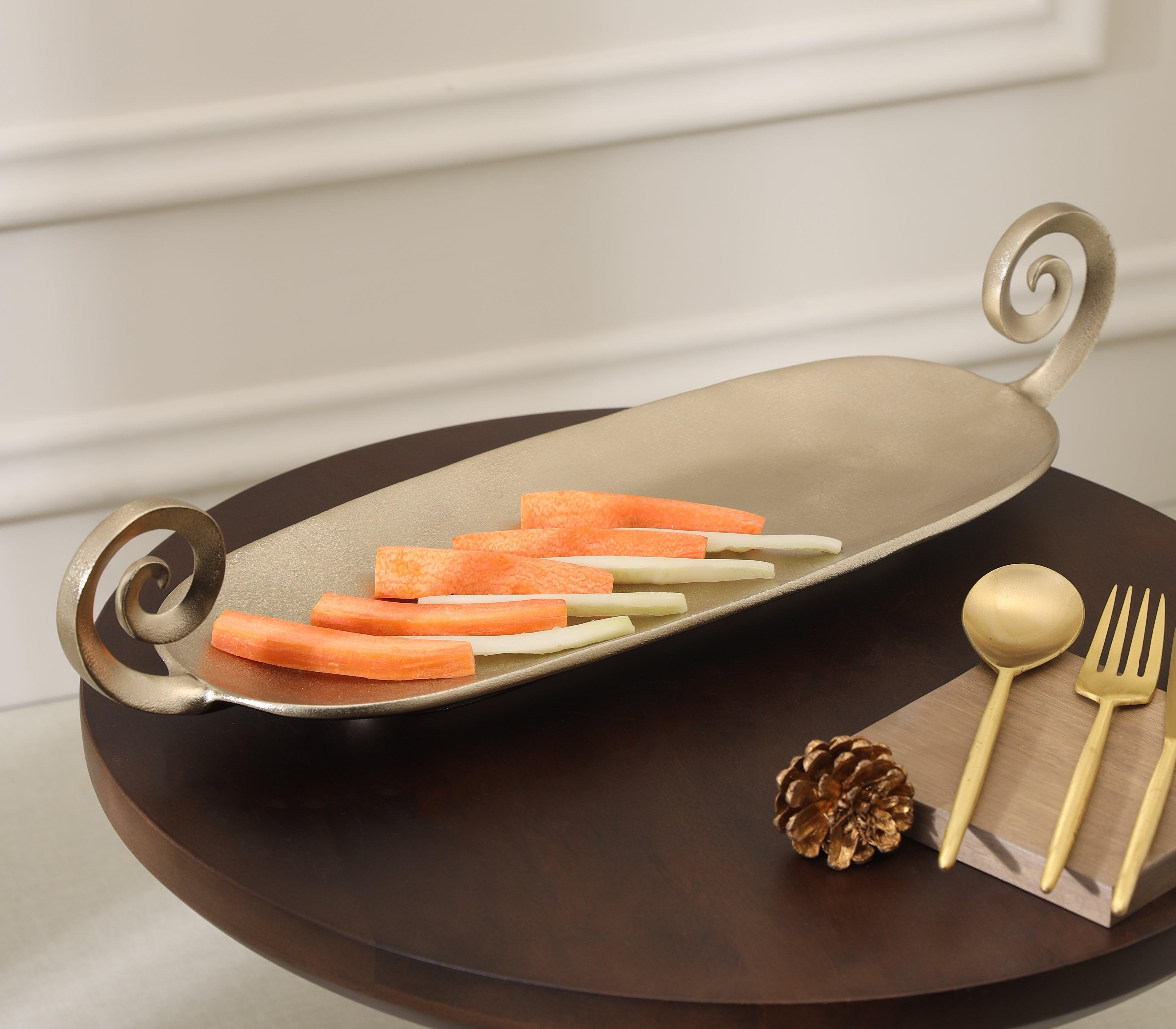 Swirl Platter | Gold Finished