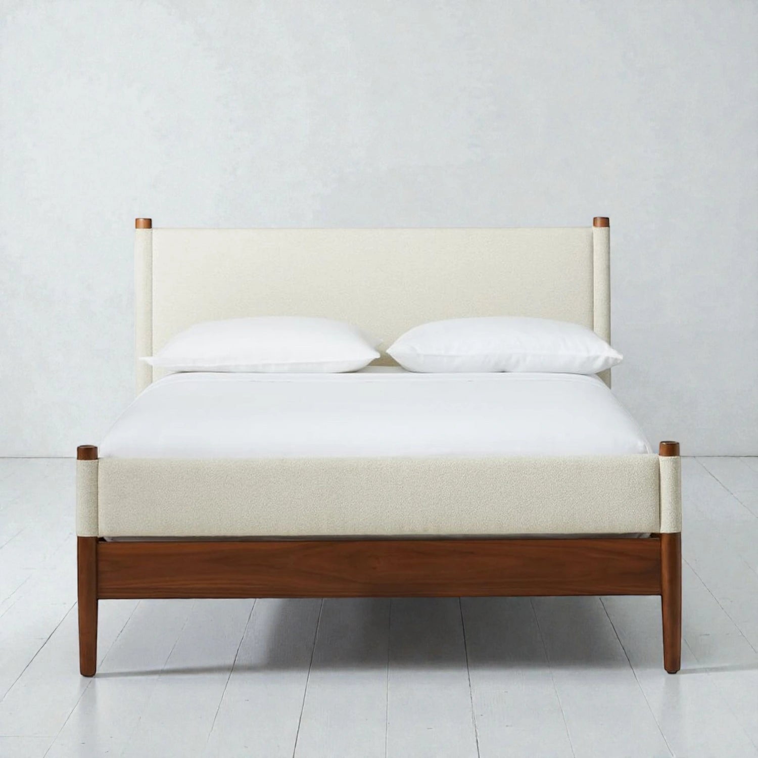 Walko Solid Teak Wood And Fabric Upholstery