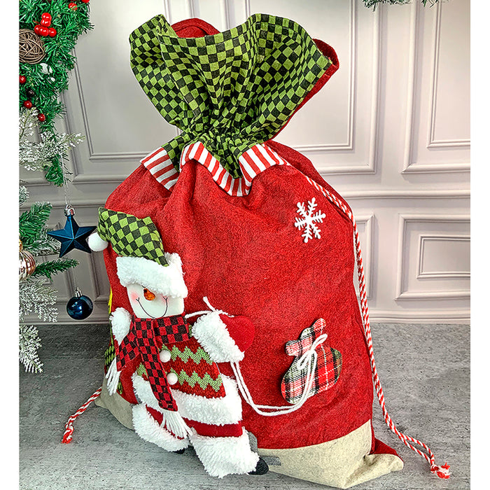 Knitted Christmas Sack for Christmas Gifts and Home Décor