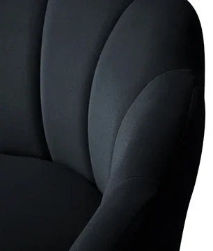 Luxury Design Classic Curve Velvet Wooden Lounge Chair | Accent Chair with Wooden Frame