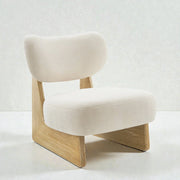 Solace Oak Wood & Fabric Upholstery Chair