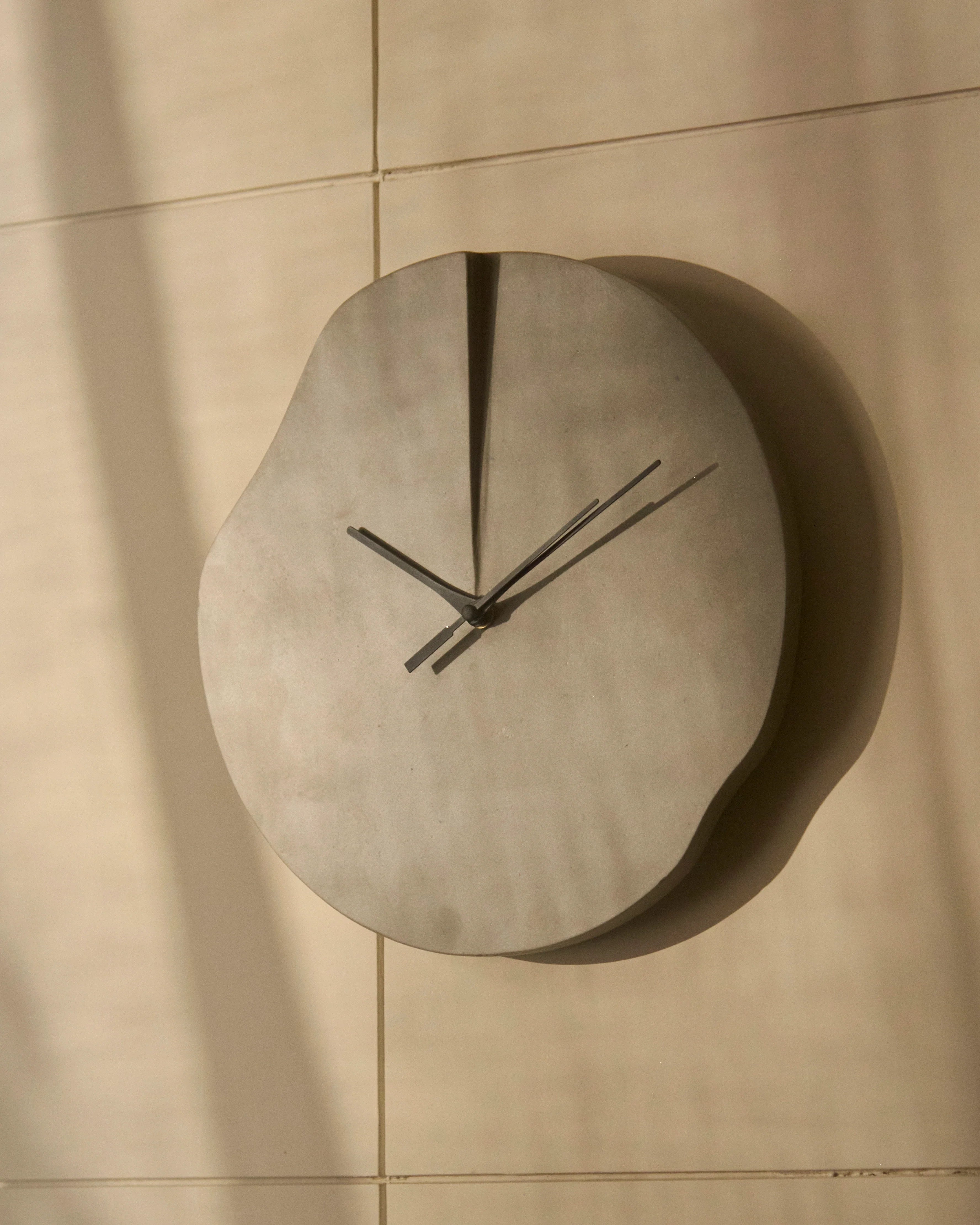 Void - Limestone Wall Clock