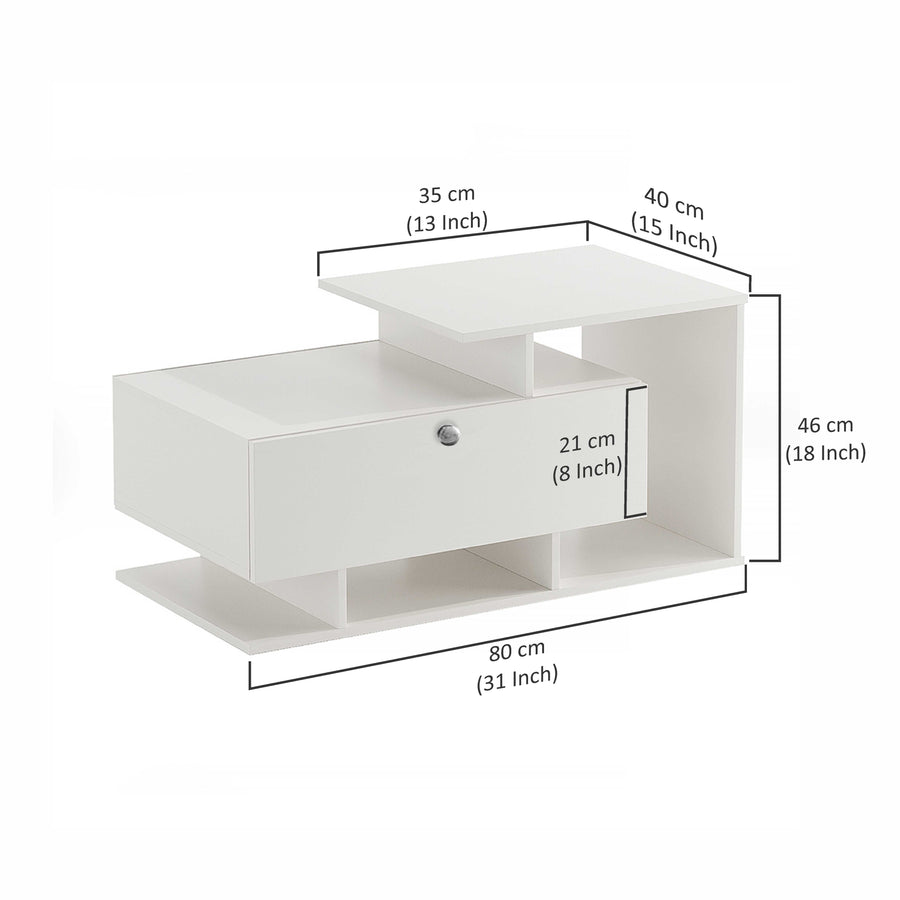 Coffee Table for Living Room with Storage Shelf - Breezia