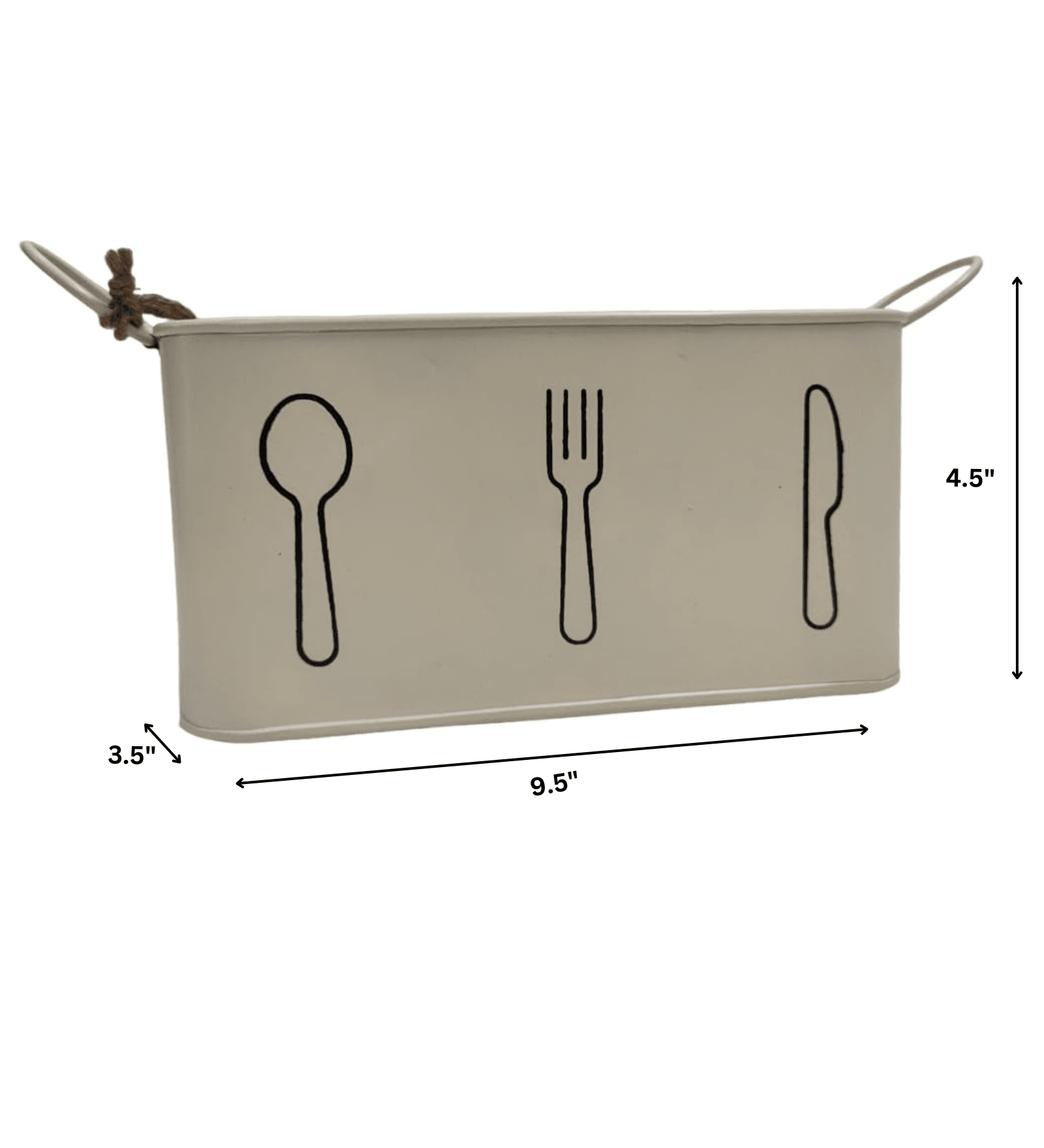 Metal Cutlery Holder Spoon ,Fork ,Knife for Dining and Kitchen | Ideal for all your cutlery  (Ivory)