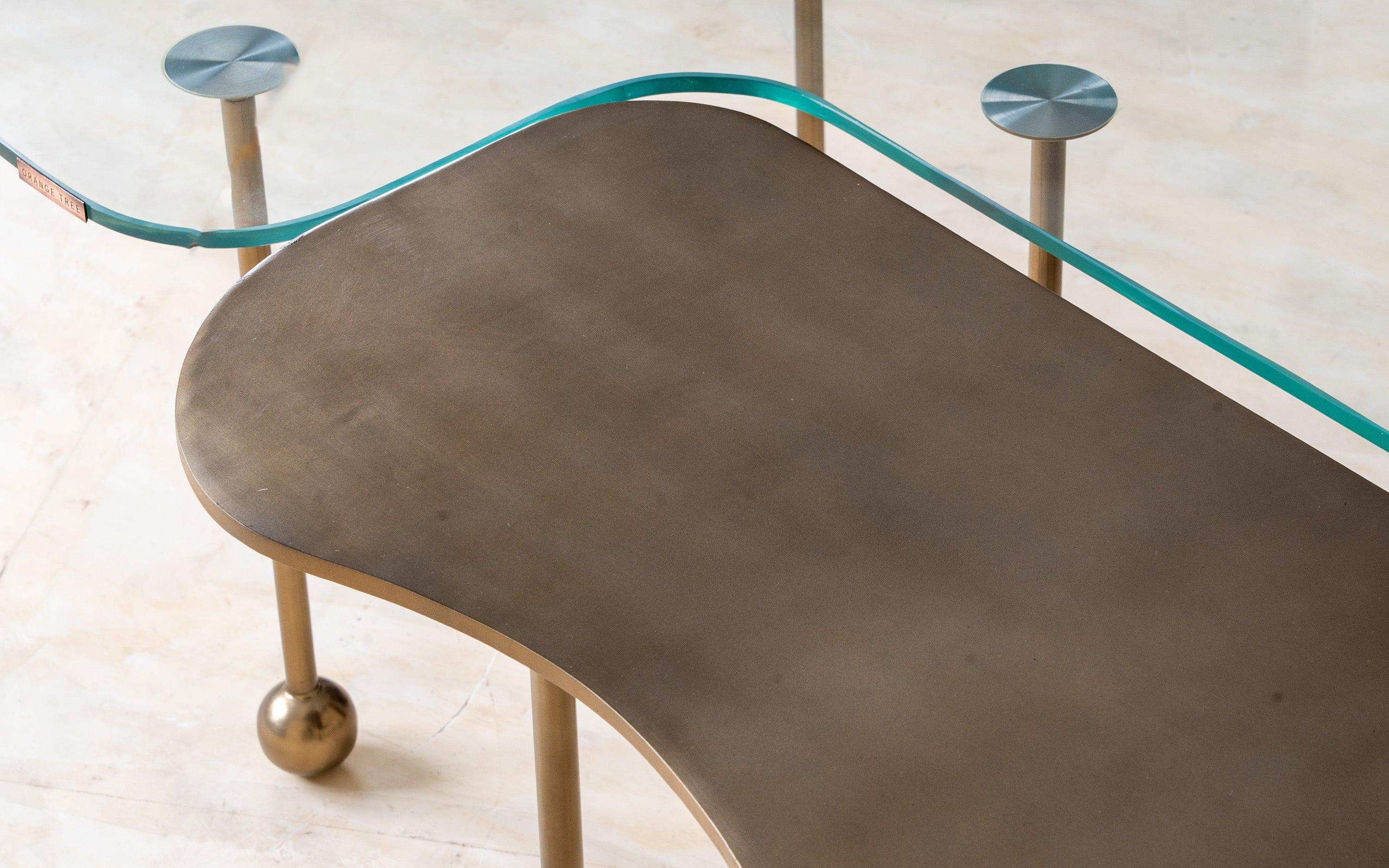 Elara Nesting Coffee Table Set of 2 | Glass Top Nesting Tables for Living Room