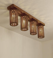 Casa Brown Wooden 4 Series Ceiling Lamp