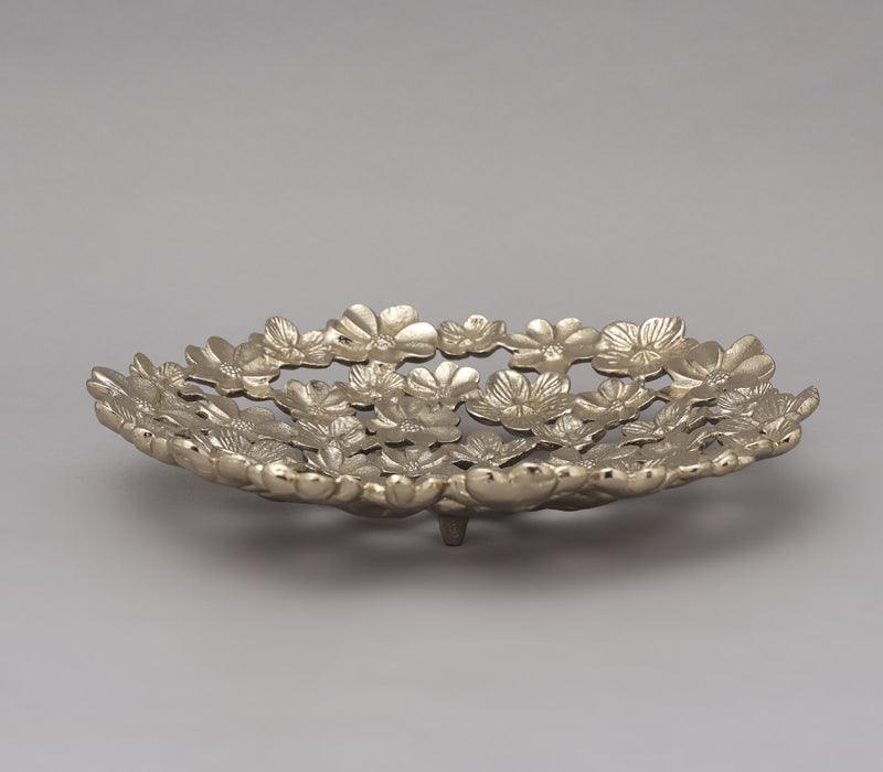 Blossom Platter | Gold Finished