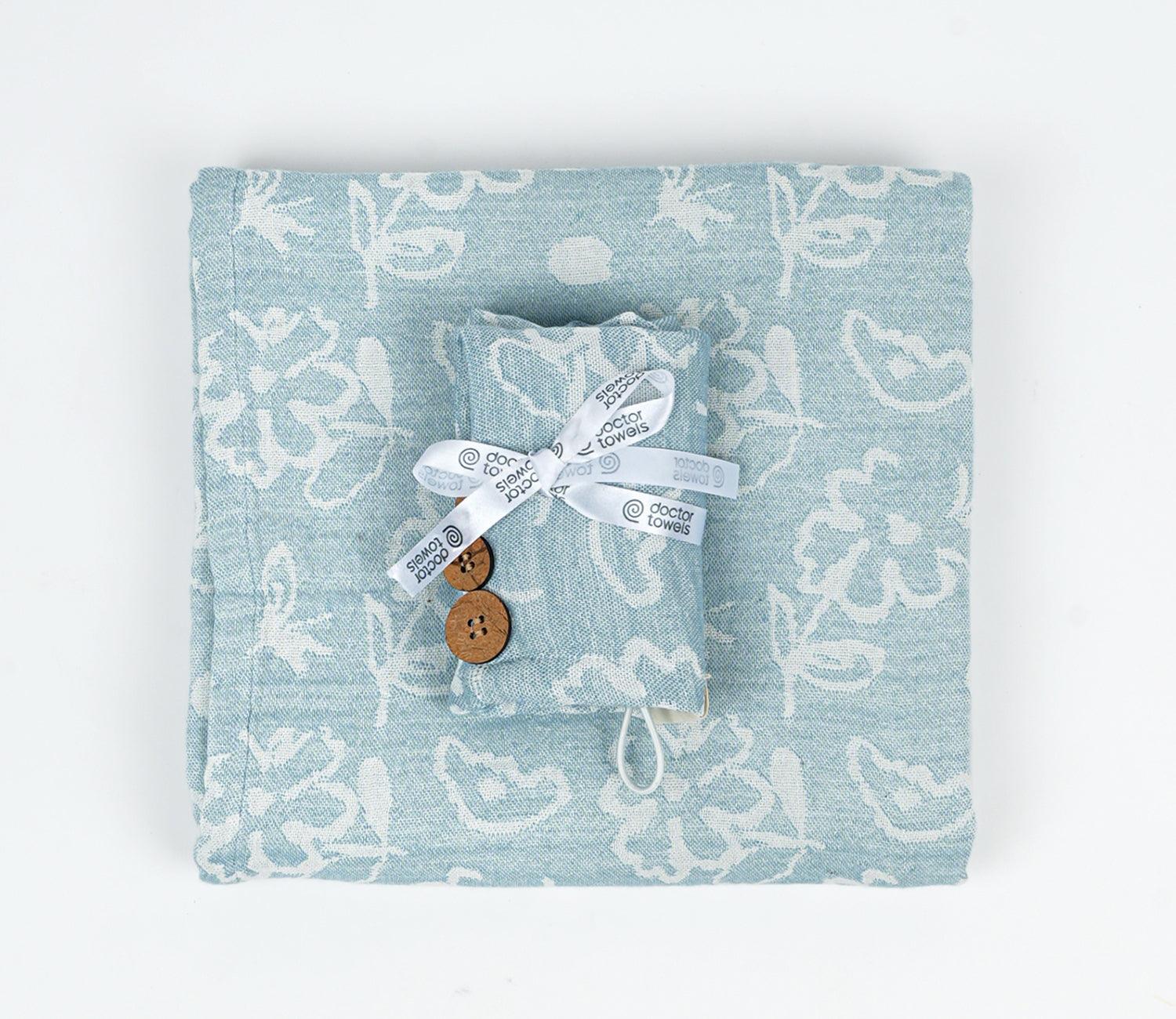 Banana Floral Bath Towel + Hair Towel Combo Assorted Pack of 2