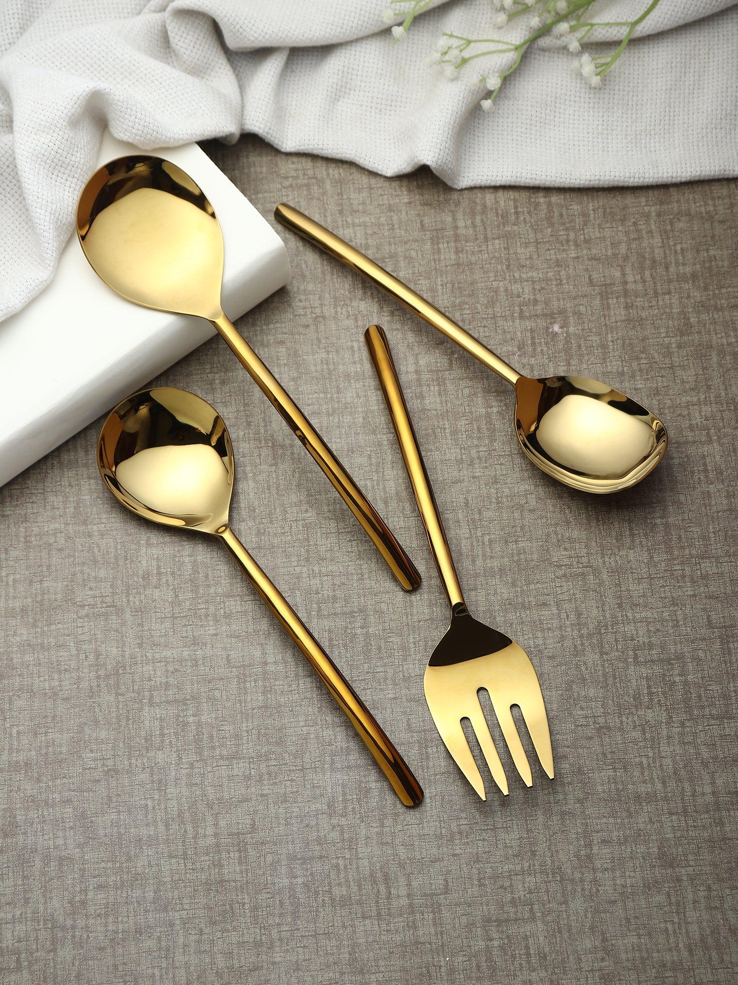 Ava Luxe Gold Serving Set