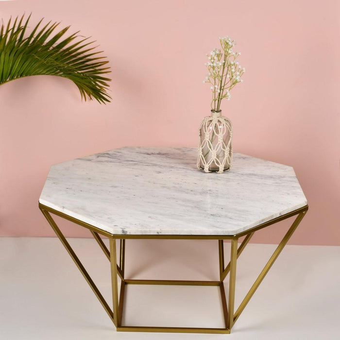 Signum Marble Hexagon Shaped Coffee Table