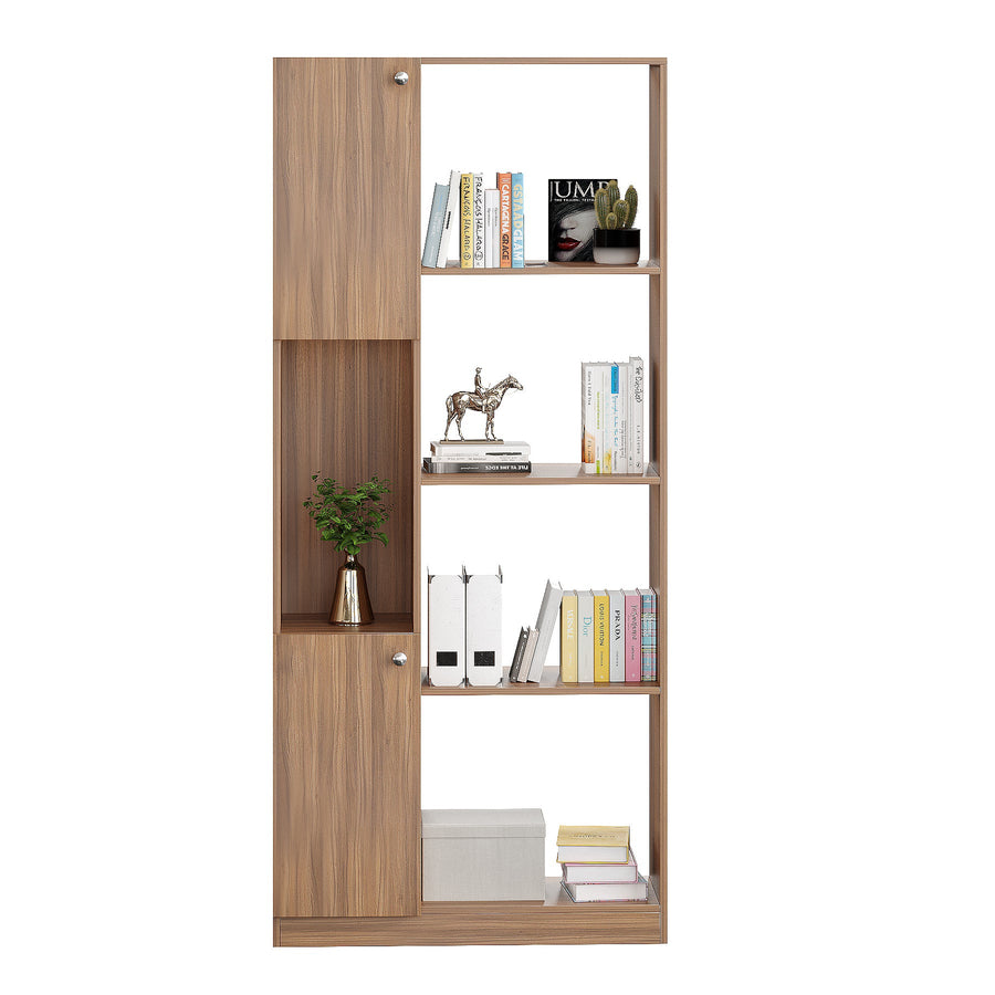 Bookshelf with Doors and Storage Cabinet - Bookaura