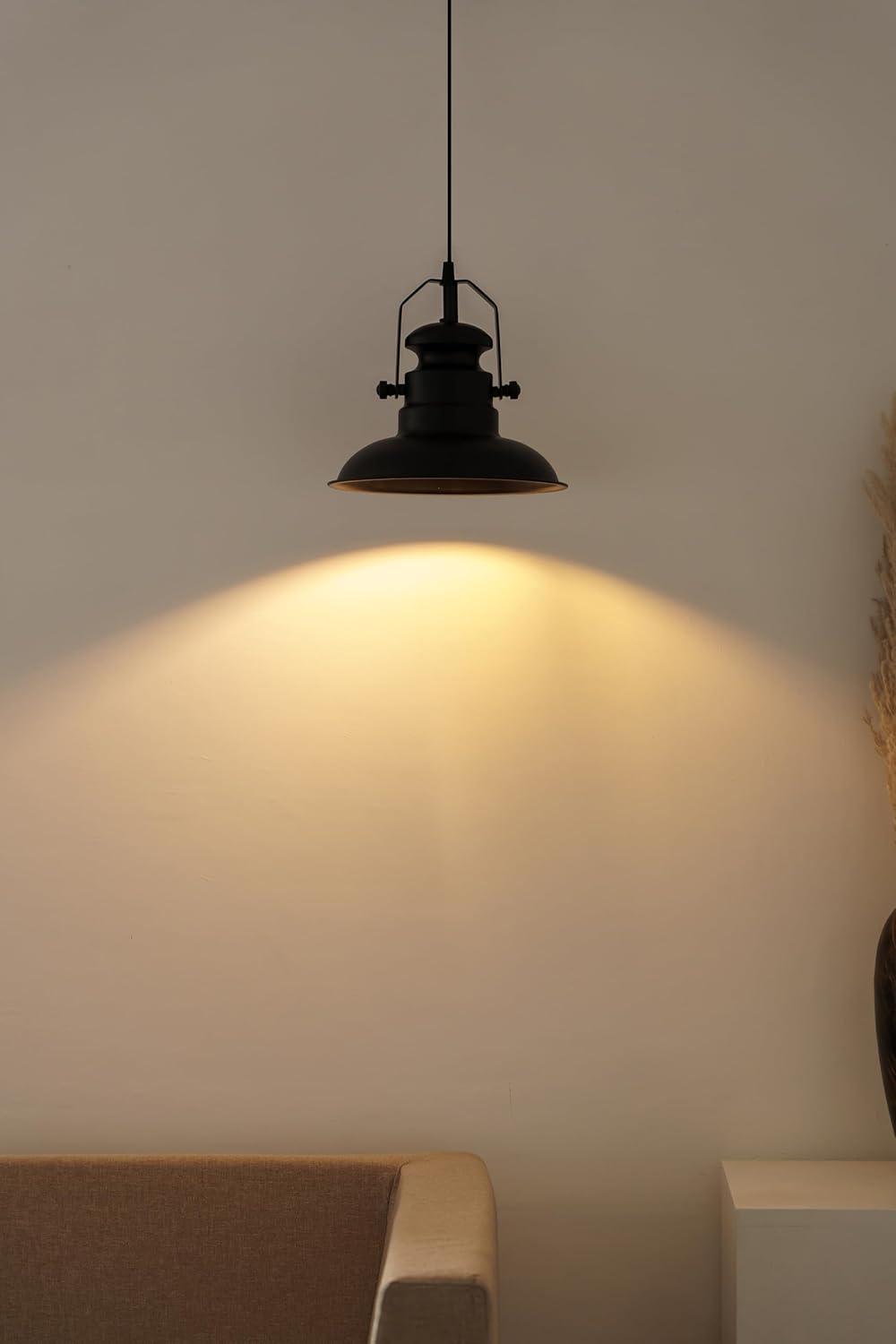 Sailors Metal Pendant Hanging Light Black Polished Hanging lamp for Indoor & Outdoor Usage| Ceiling Light for Cafes, Restaurants & Industrial Use