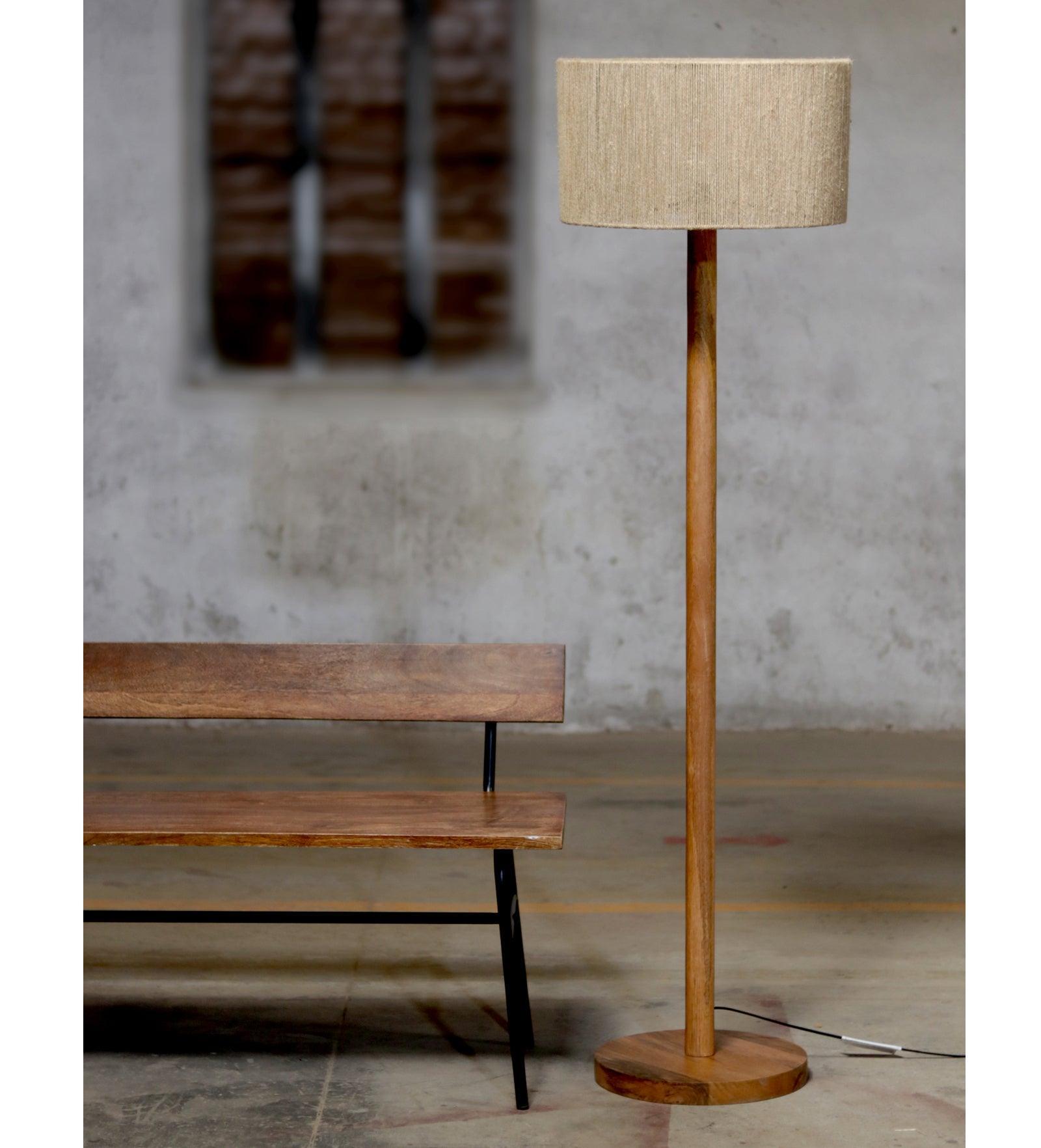 Natural | Wooden Column Floor Lamps