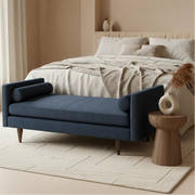 Armondis Solid Teak Wood & Fabric Upholstery Daybed/Chaise