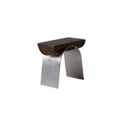 Dune Stool | Mango Wood Aluminum