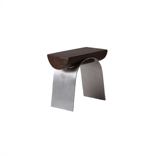 Dune Stool | Mango Wood Aluminum