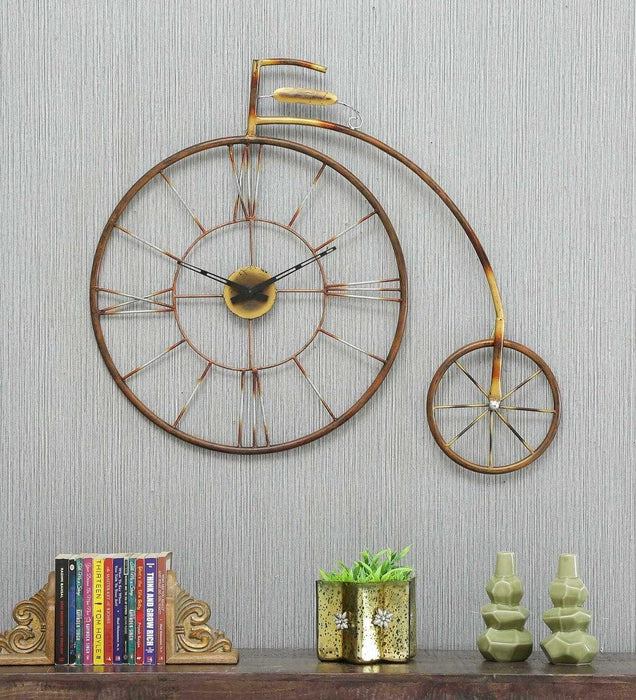 Cycle With Clock Wall Decor