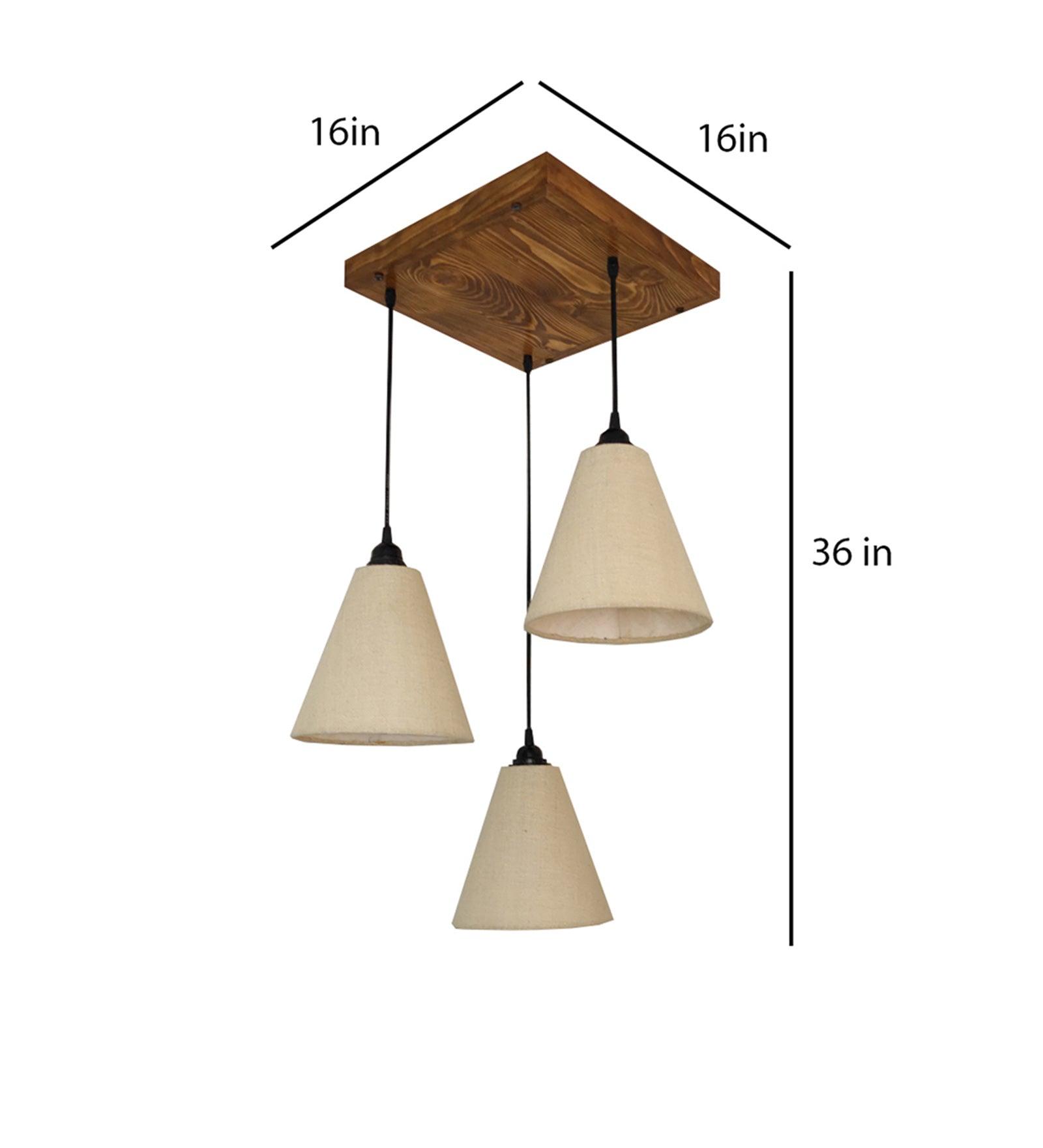 Terzo Beige Cluster Hanging Lamp