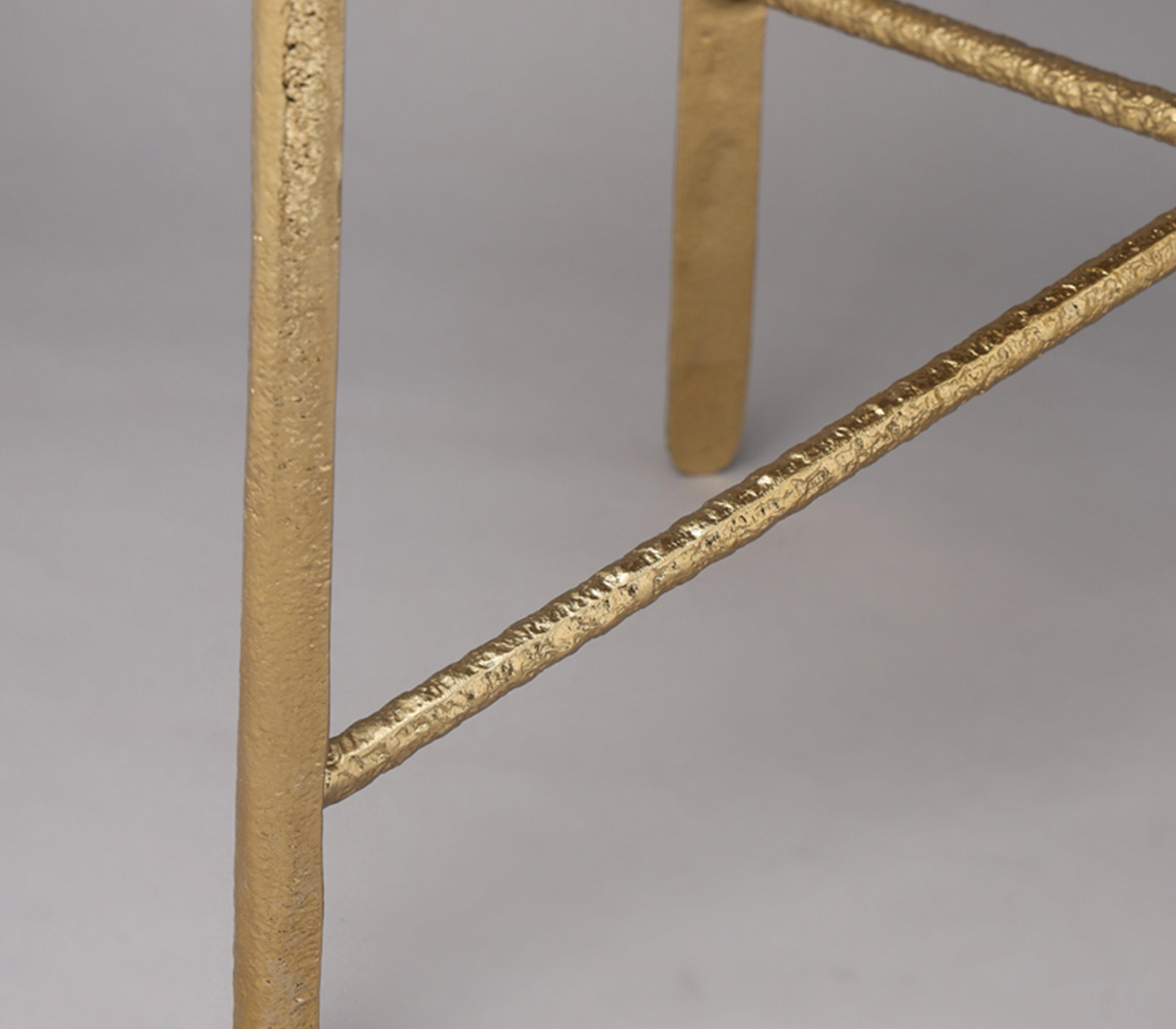 Illusionist Gold Sofa Side Table for Living Room & Bedroom | Elegant End Table | Corner Table