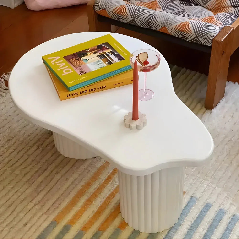 Charming Coffee Table Child-Safe & Durable for Kids (White)