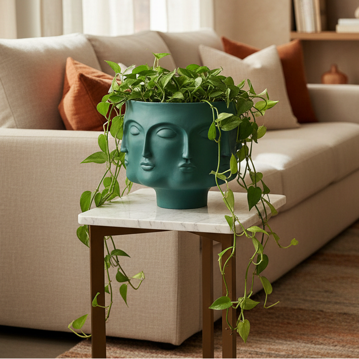 Edgar Multi Faced Planter Pine Green