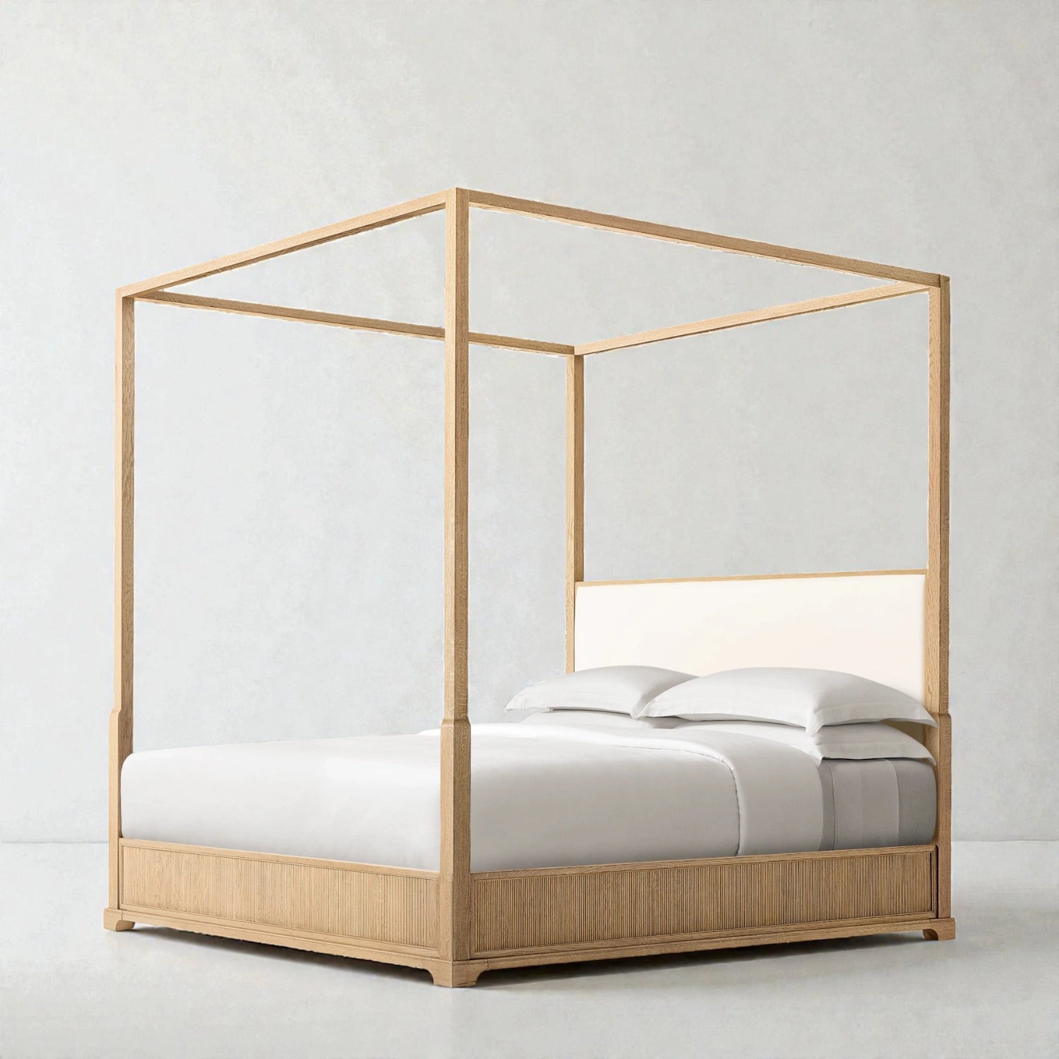 Geneva Solid Ash Wood King Size Bed