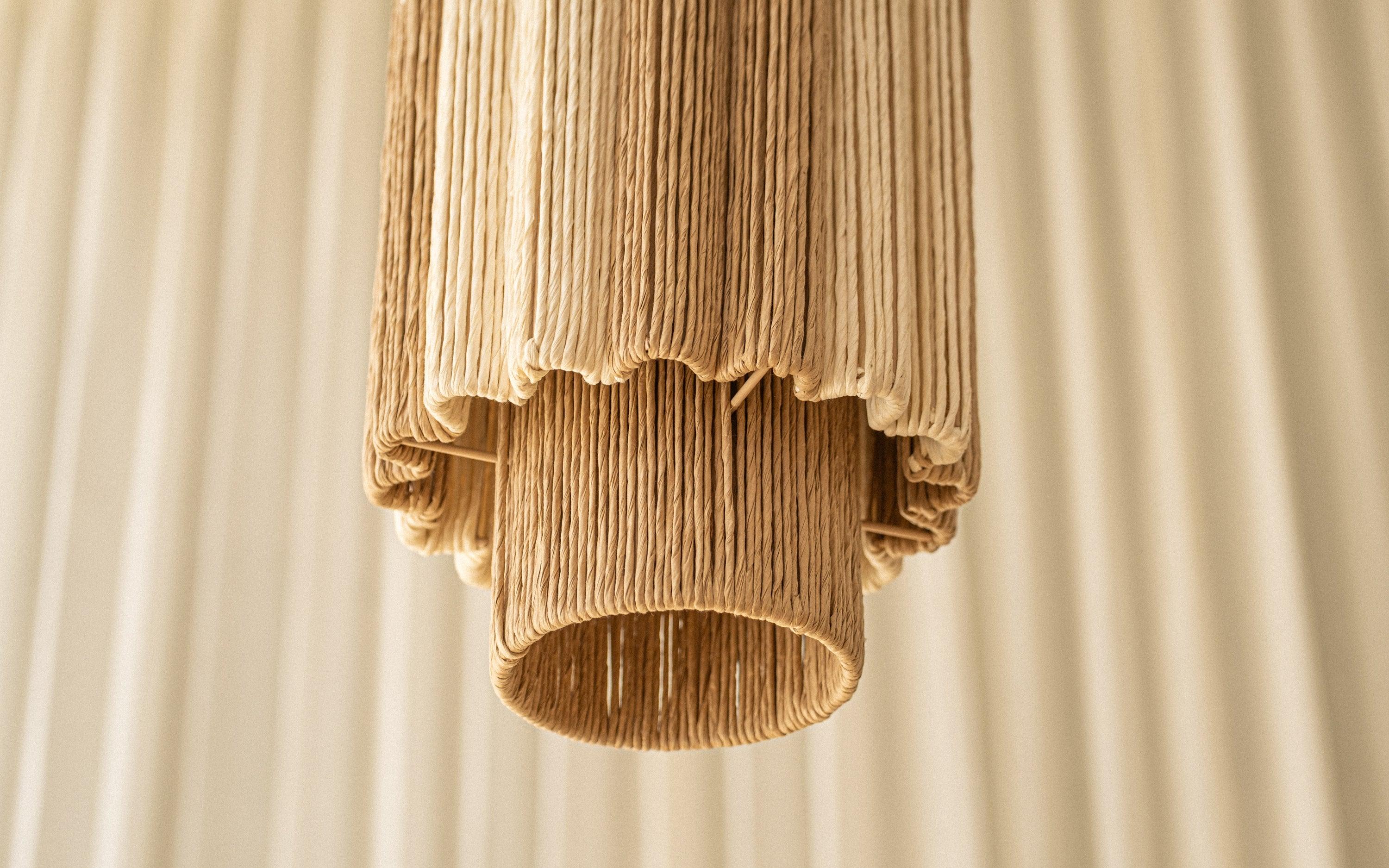 Kenji White Pendant Lamp | Rafia