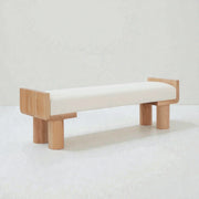 Velmor Ash Wood & Fabric Upholstery Bench