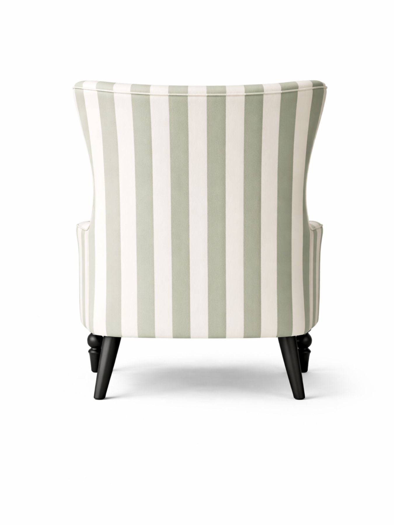 Sage Ivory Classic Stripe Accent Chair