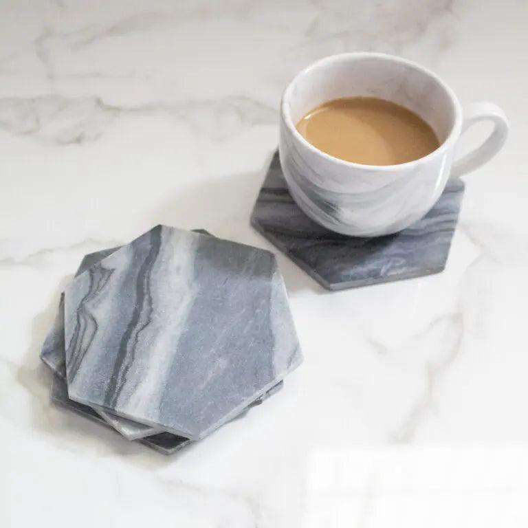 Grayscale Coasters | Marble