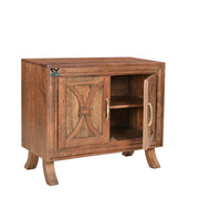 Sienna 2-Door Acacia Wood Cabinet | Modern Wooden Storage Cabinet Unit