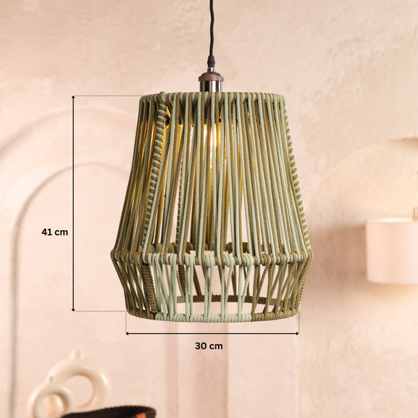 Muted Moss Olive Green And Light Olive Lamp